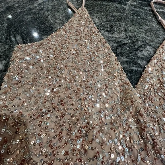 Jonathan Simkhai Sequin Embellished Top in Gold and Silver - Picture 7 of 7